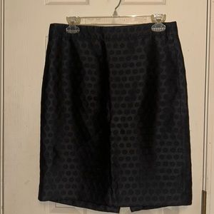 NWOT J.Crew The Pencil Skirt Navy Polka Dot Size 6.
